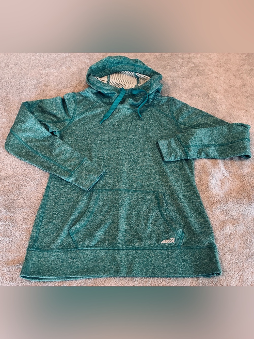 Avia Women’s Teal Hooded Pullover Sweatshirt Size Small